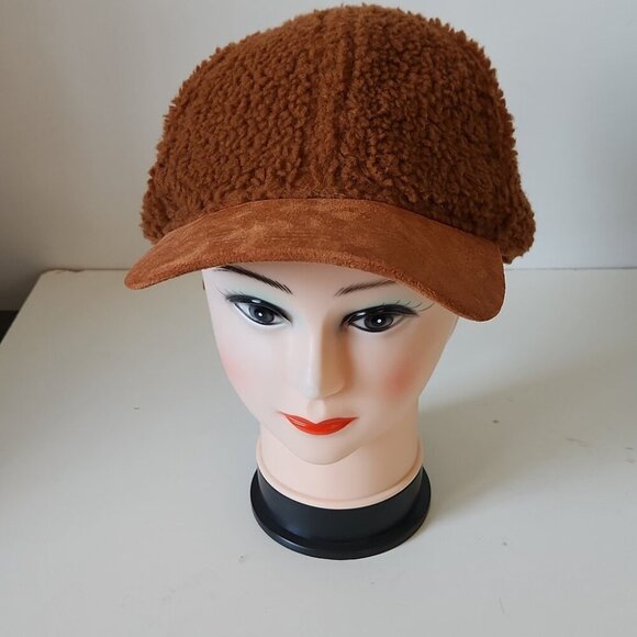 BADGLEY MISCHKA | Teddy Sherpa Hat Cap Brown OS - Picture 3 of 6